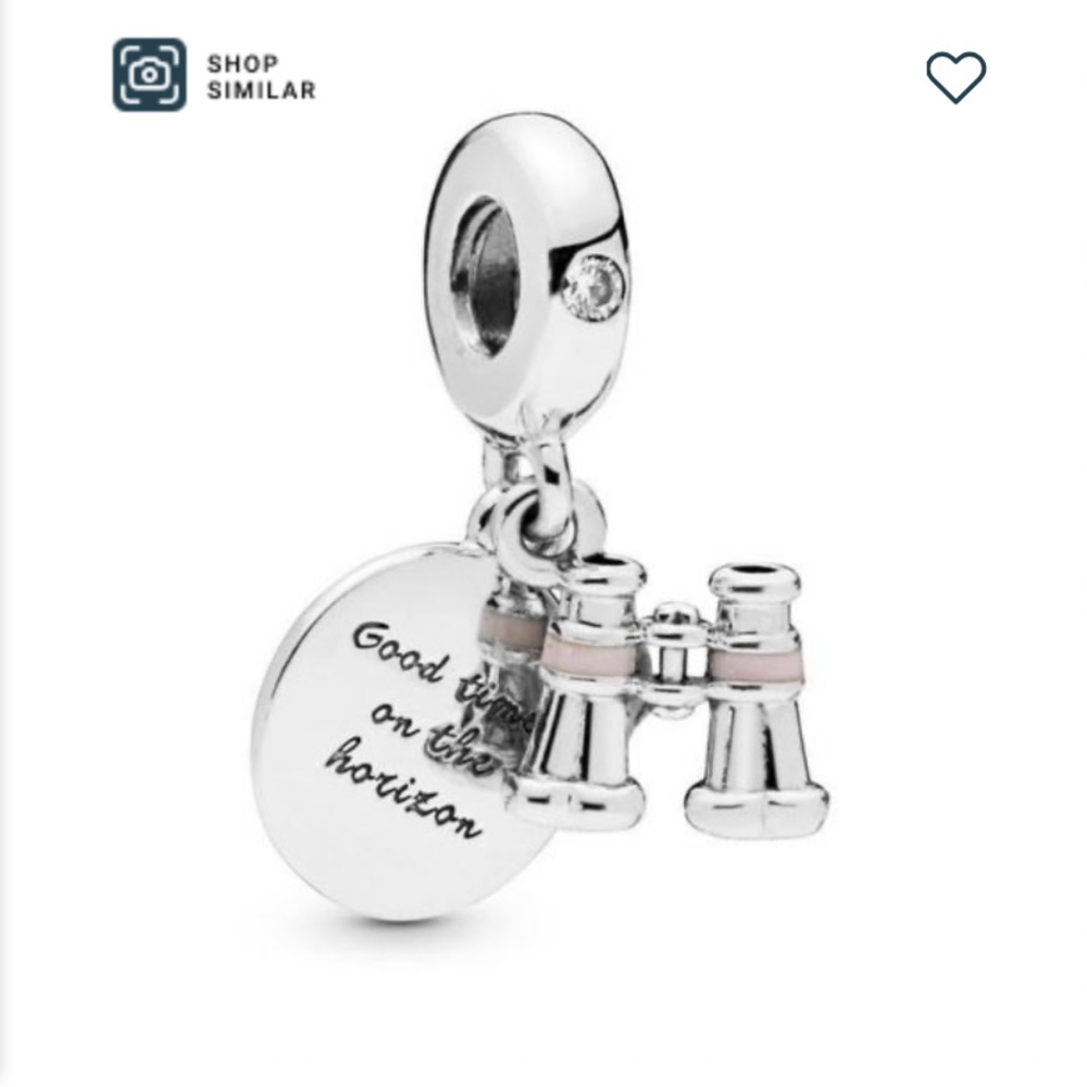 Pandora heart binoculars dangle charm